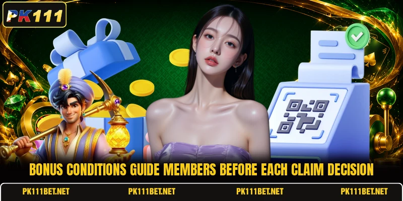 Bonus conditions guide members before each claim decision