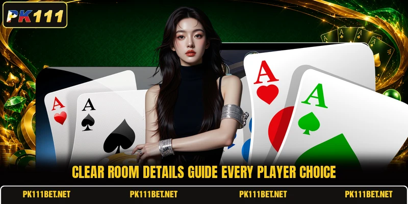 Clear room details guide every player choice Clear room details guide every player choice