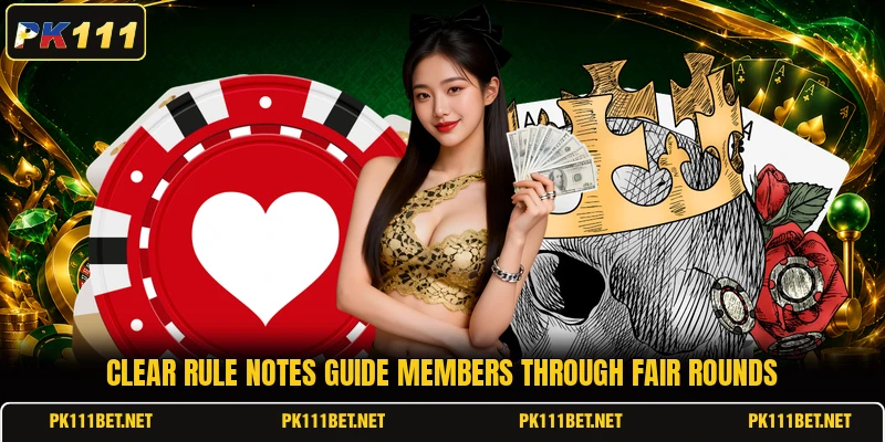 Clear rule notes guide members through fair rounds Clear rule notes guide members through fair rounds