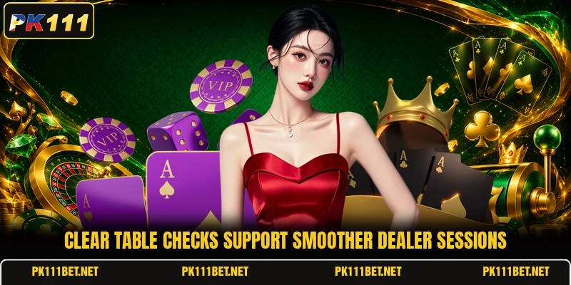 Clear table checks support smoother dealer sessions Clear table checks support smoother dealer sessions