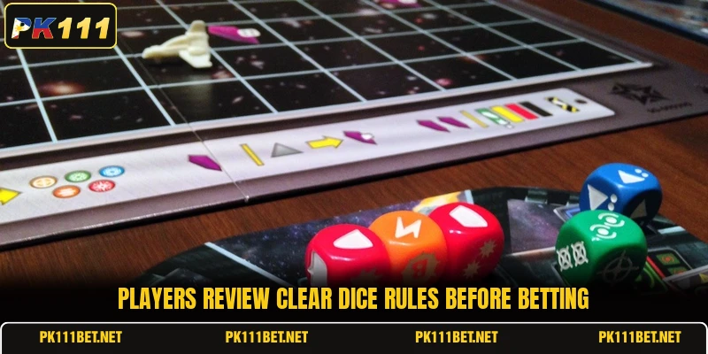 Players review clear Dice rules before betting Players review clear Dice rules before betting
