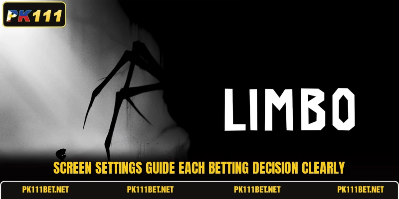 Screen settings guide each betting decision clearly